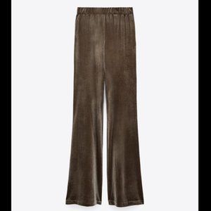 Zara  velvet flare pants